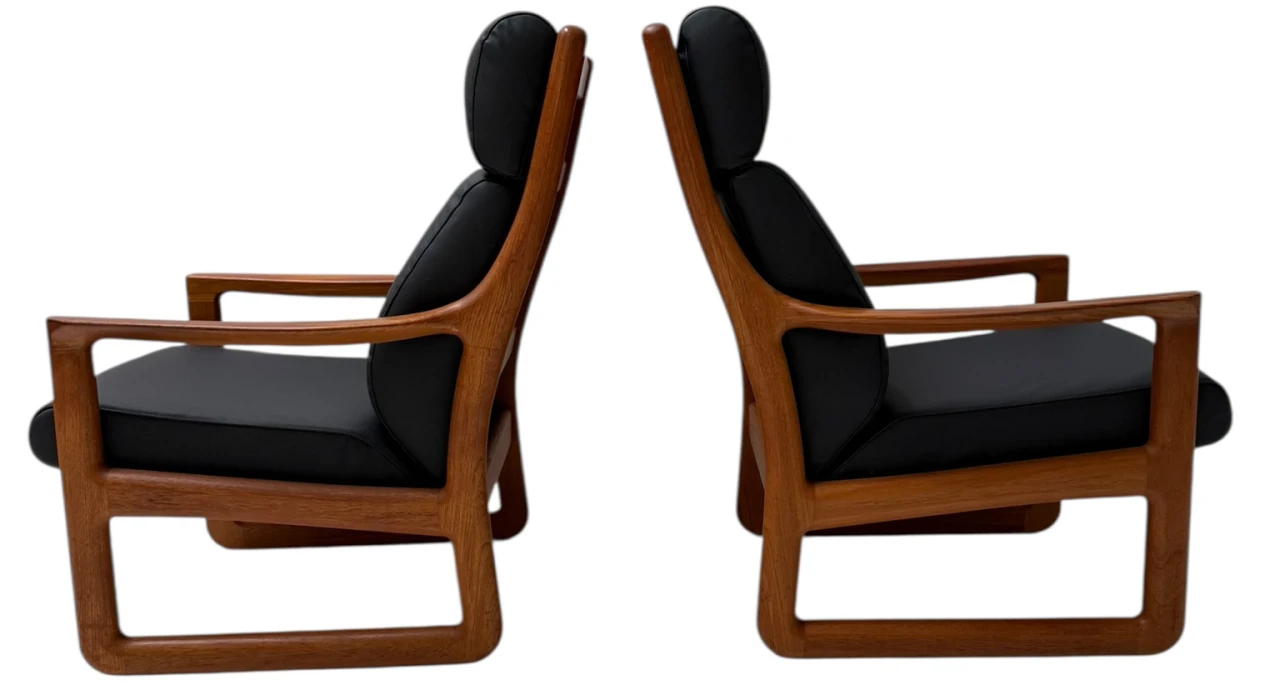 Mid-Century Modern Chairs and Hocker by Johannes Andersen for Silkeborg, 1960s